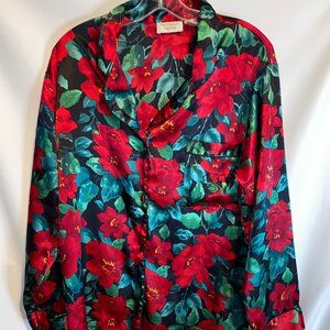 Vintage Victoria Secret Christmas Poinsettia Sleep Shirt